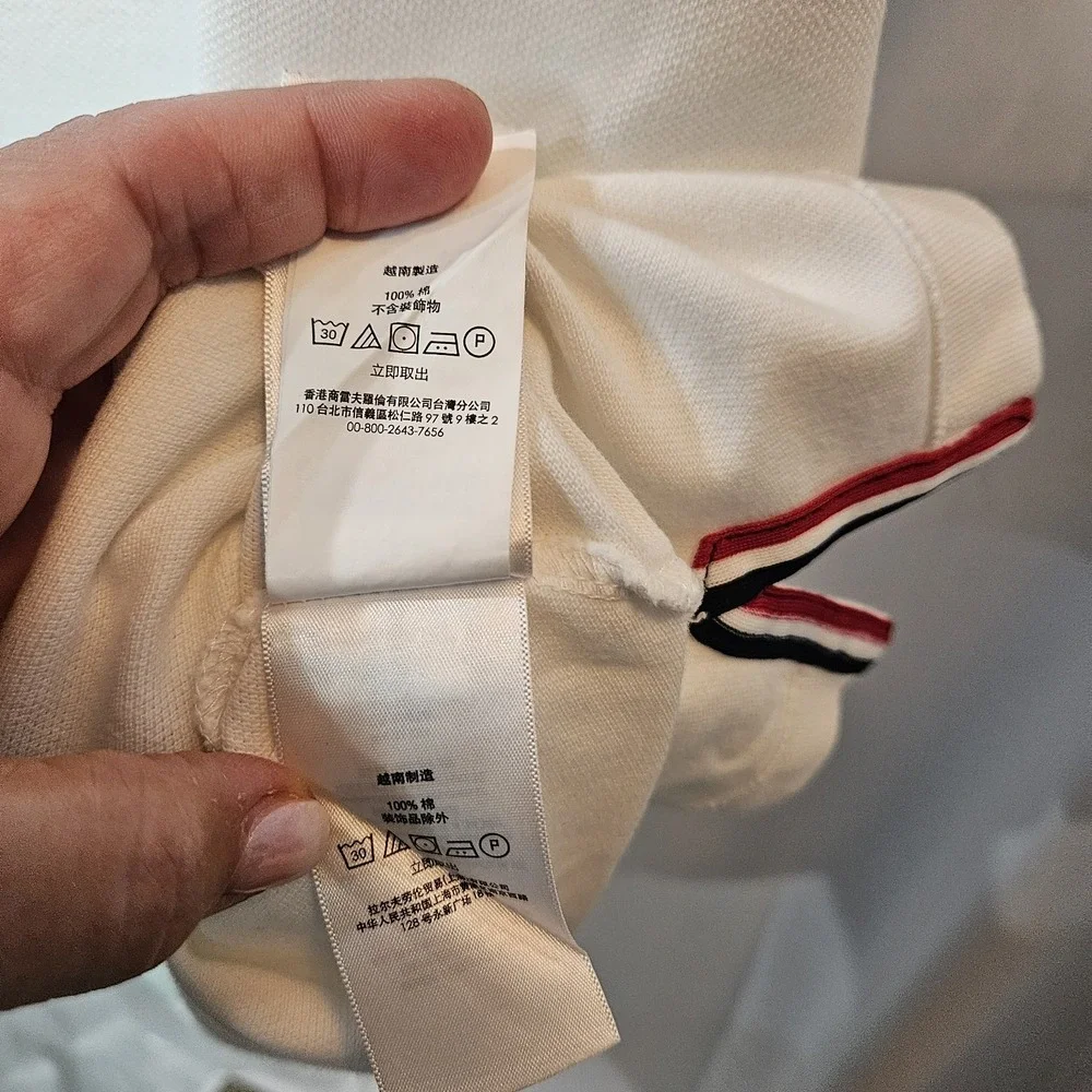 Polo Ralph Lauren Mens XL Classic Fit White Polo Shirt Preppy Old Money☆Sm Stain